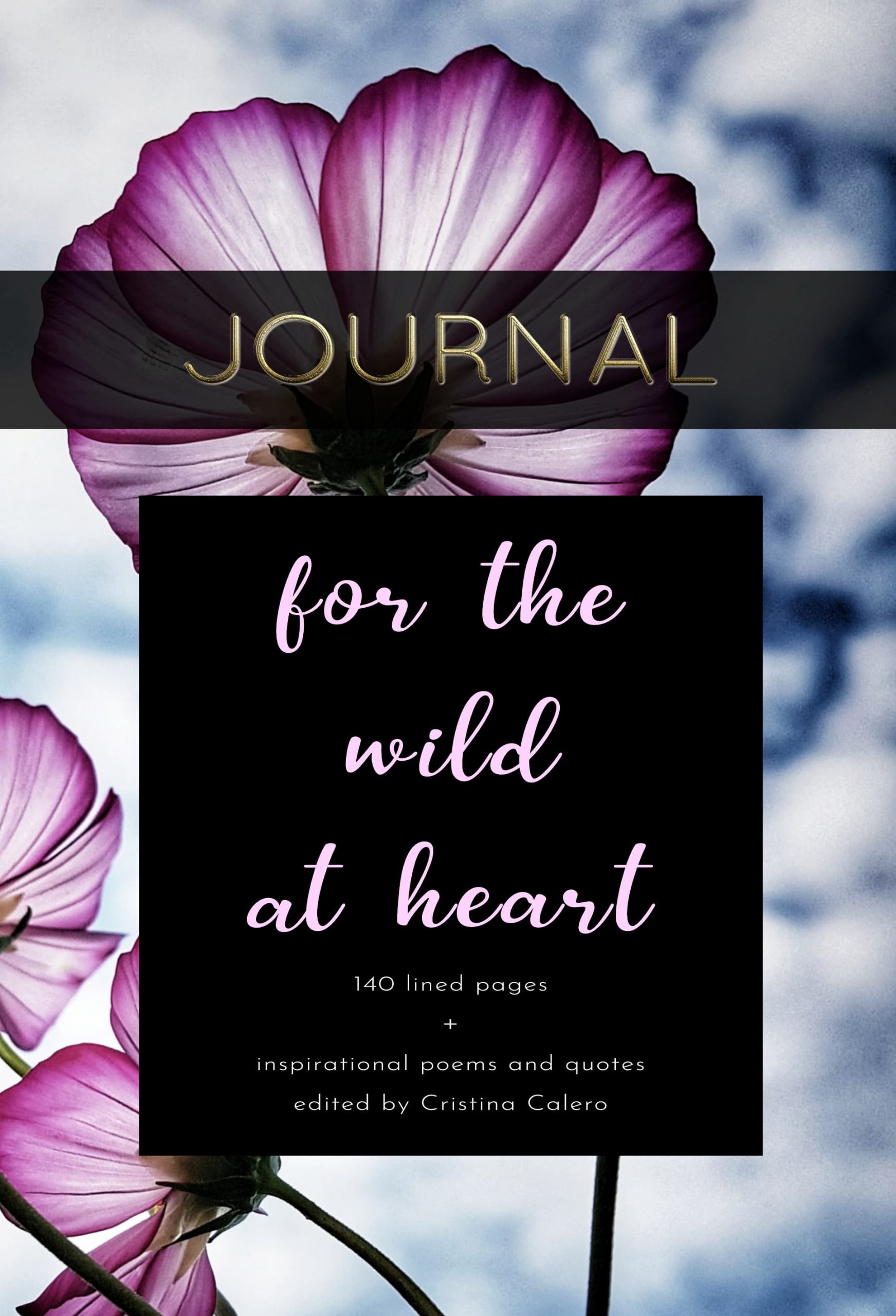 JOURNAL for the wild at heart - Ultra Violet - Front Cover