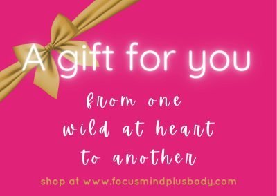 Focus mind plus body gift card hot pink V.1