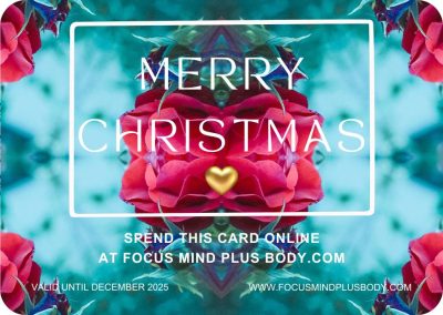 2025 CHRISTMAS GIFT CARD - ROSES by FOCUS mind plus body