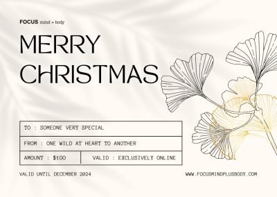 Gift Card - Merry Christmas - Eggnog - FOCUS mind plus body