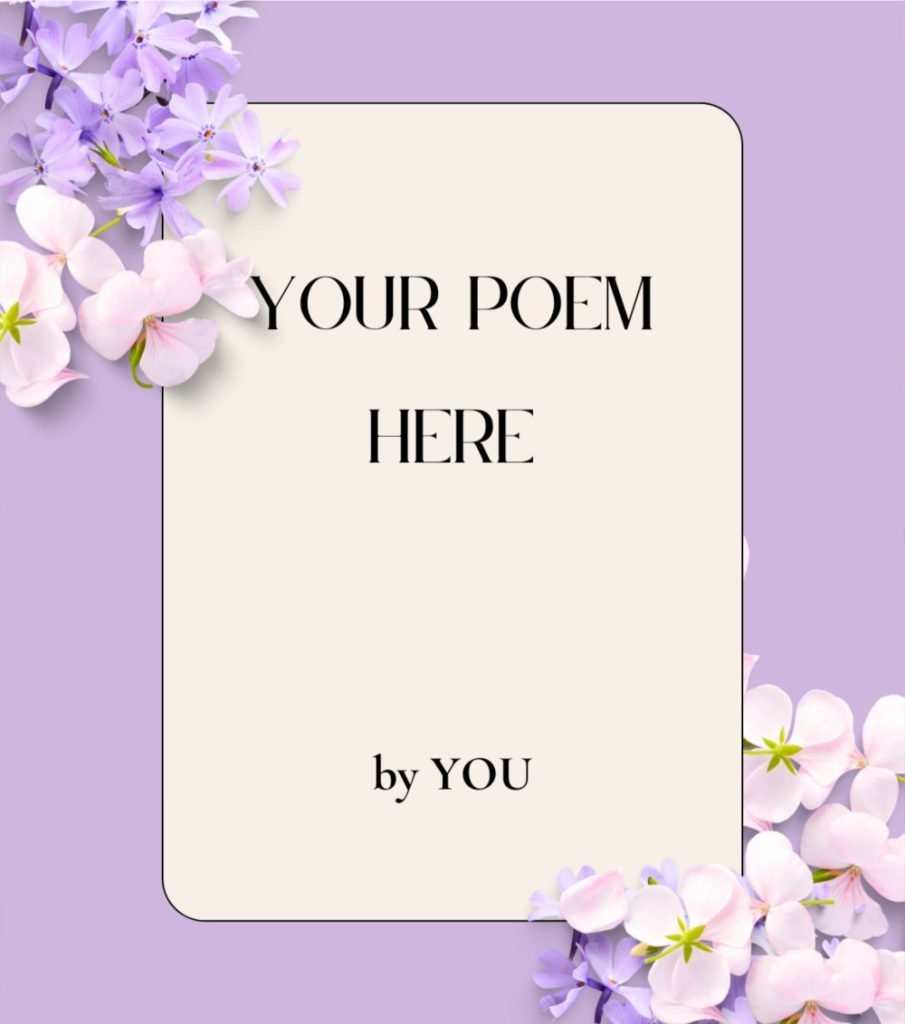 Your Poem Here by YOU 2. FOCUS mind plus body SWOONERS. Cristina Calero