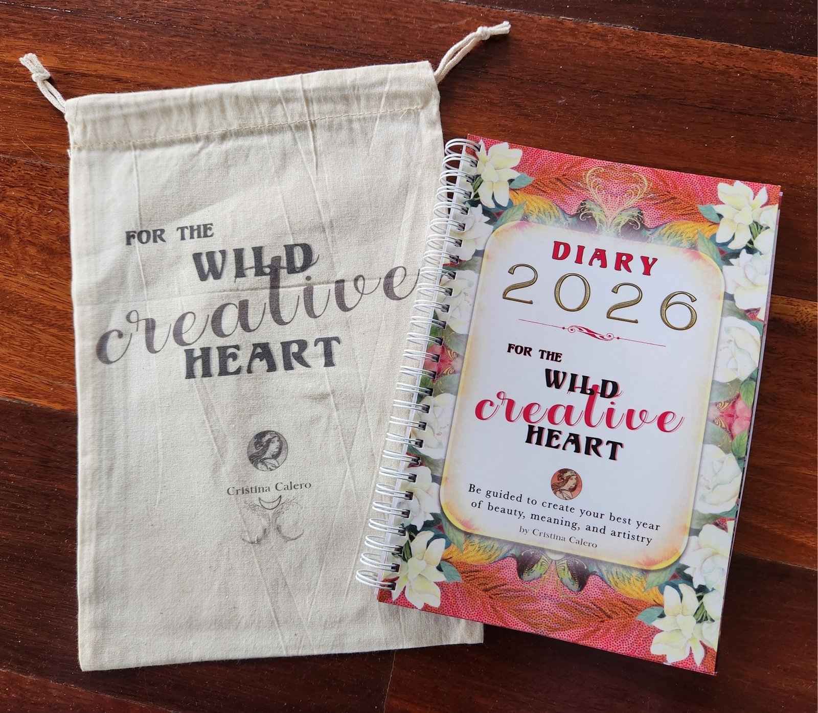 2026 DIARY with FREE Gift Bag for safe keeping. Cristina Calero