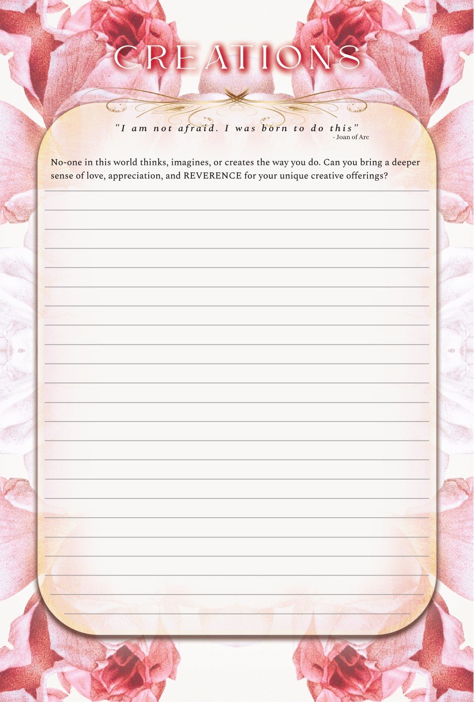 2026 DIARY for the wild creative heart + Gift Bag February CREATIONS page from the 2026 DIARY for the wild creative heart by Cristina Calero